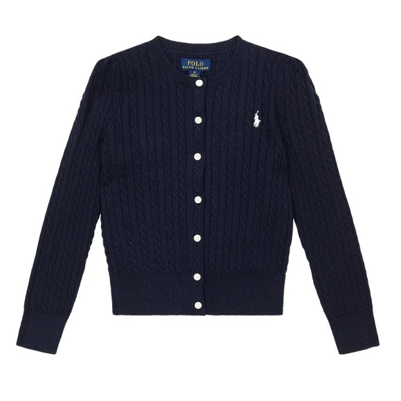 Polo Ralph Lauren Other - Polo Ralph Lauren Cable Knit Cotton Cardigan Girls